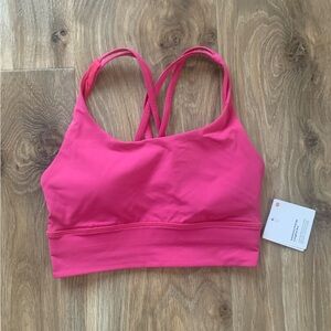 NEW Lululemon Energy Longline Bra Medium Support B–D Cups  RASPBERRY pink 4